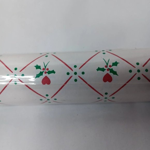 Vtg ConTact Brand Self Adhesive Plastic Shelf Liner Roll Red Mistleheart 1986 - Picture 10 of 10